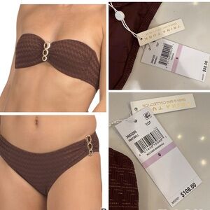 NWT Trina Turk bikini sz 6 
Brown with gold threads